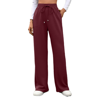 Damen Weite Baumwoll-Loungehose mit elastischem Bund Stalluxe