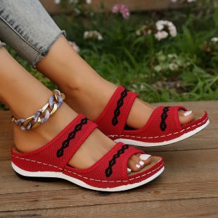 Damen Schlupfsandalen mit modischem Riemendesign Stalluxe
