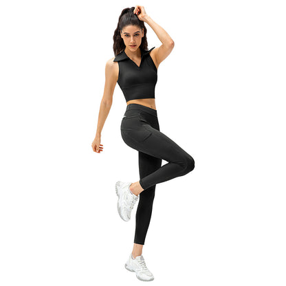 Damen Sportleggings mit integrierten Taschen und hohem Bund für optimalen Halt Stalluxe