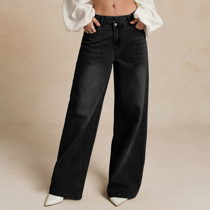 Damen weite High-Waist Jeans im aktuellen Casual-Look Stalluxe