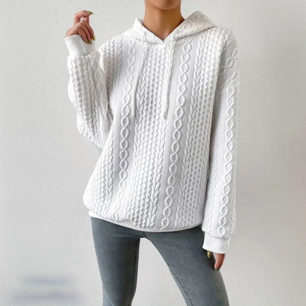 Damen Bequemer Kapuzenpulli mit strukturiertem Design Stalluxe