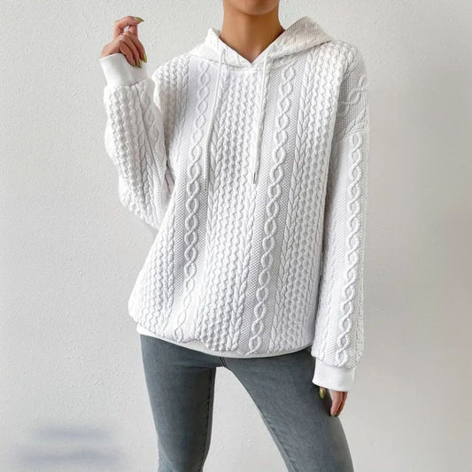 Damen Bequemer Kapuzenpulli mit strukturiertem Design Stalluxe