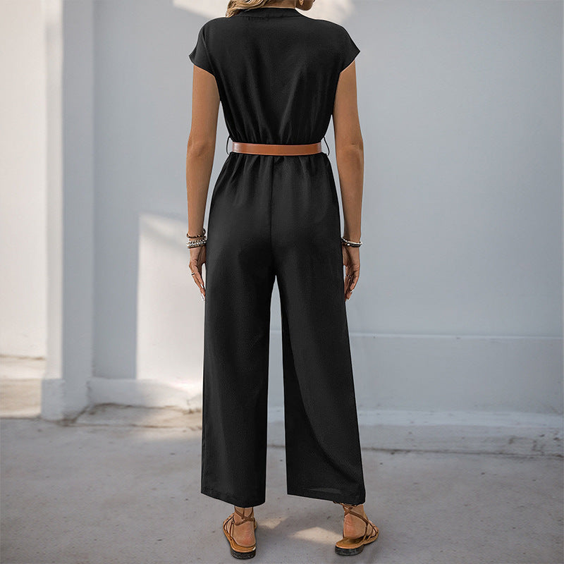 Damen Jumpsuit mit weichem Material und tailliertem Schnitt Stalluxe