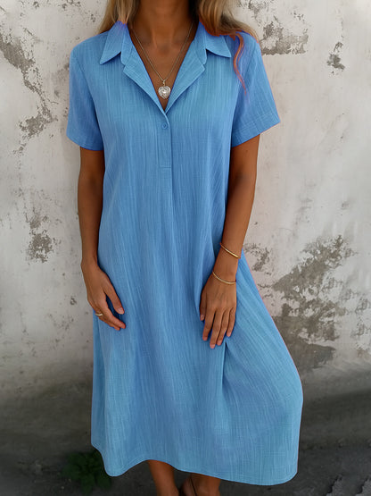 Damen Hemdkleid aus leichtem Stoff mit Knopfdetails Stalluxe