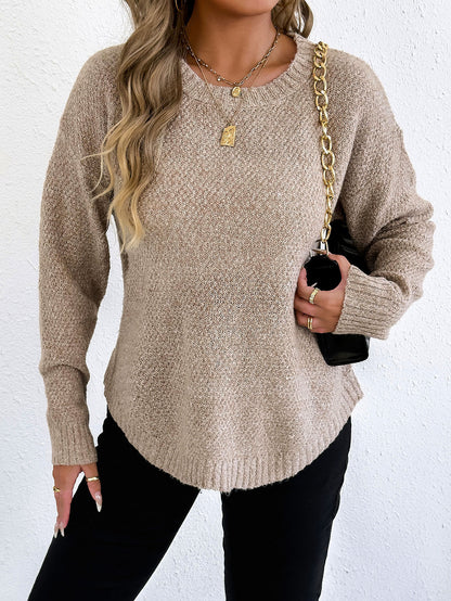 Damen lässiger Strickpullover mit hochwertigem Strukturmuster Stalluxe