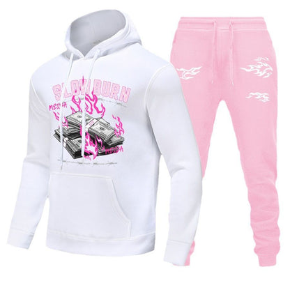 Damen Hoodie und Jogginghose Set mit fesselndem Grafikdesign Stalluxe