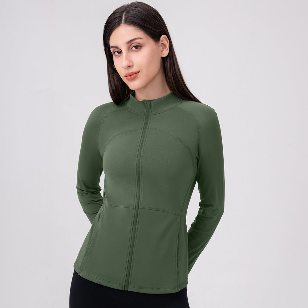 Damen Funktionelle Trainingsjacke mit hohem Kragen und Taschen Stalluxe