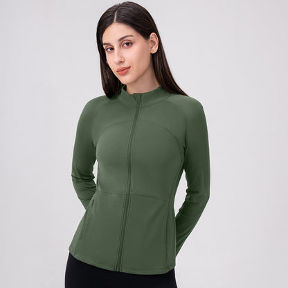 Damen Funktionelle Trainingsjacke mit hohem Kragen und Taschen Stalluxe