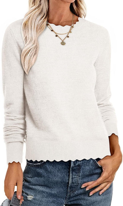Damen Sweater mit Wellenkante Stalluxe