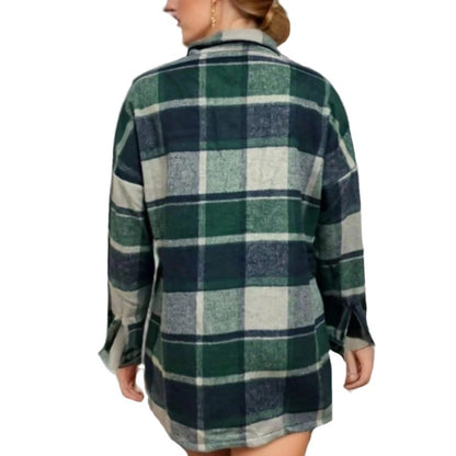 Damen Karojacke aus weichem Flanell mit dekorativen Knöpfen Stalluxe