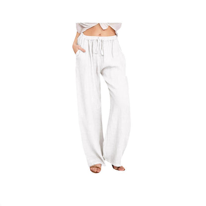 Damen weite Leinenhose Stalluxe