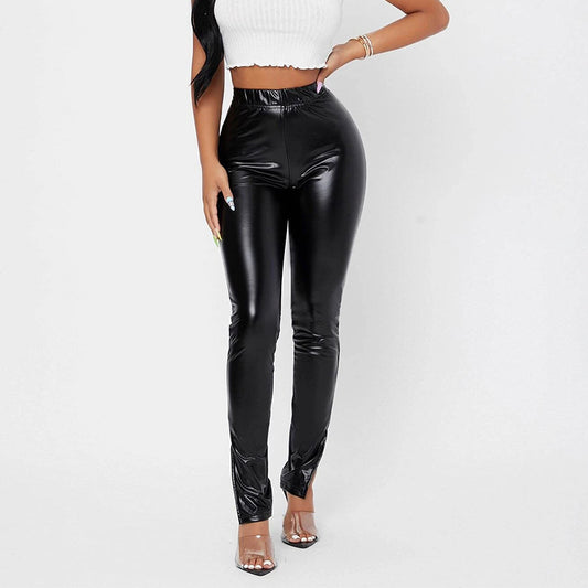 Damen Hochglänzende Leggings mit figurbetonter Passform Stalluxe