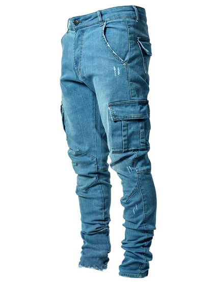 Herren Cargo-Jeans im lässigen Slim-Fit-Design mit funktionalen Taschen Stalluxe