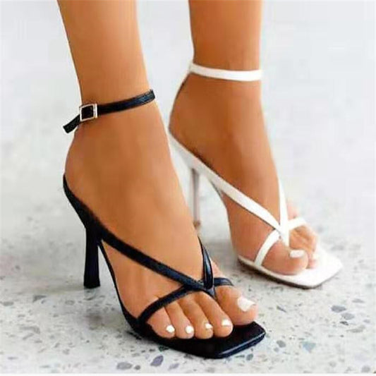 Damen Elegante high heels mit verstellbarem Knöchelriemen und soften Fußbett Stalluxe