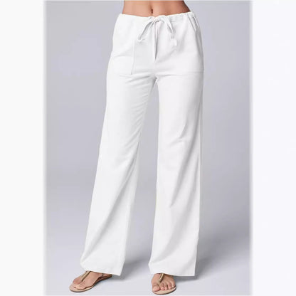 Damen Bequeme Palazzo-Hose mit elastischem Bund und praktischen Taschen Stalluxe