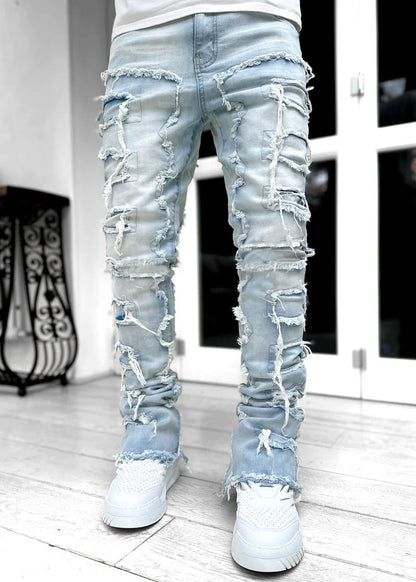 Herren Schnittige Jeanshose mit Rissoptik Stalluxe