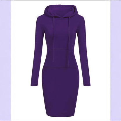 Damen Hoodie-Kleid mit praktischen Taschen und Kapuze Stalluxe