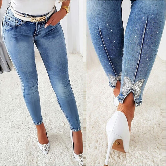 Damen High-Waist Skinny Jeans Stalluxe