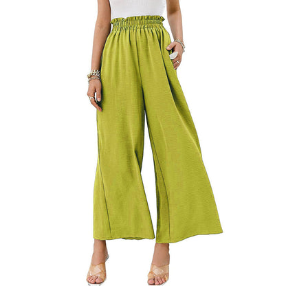 Damen Weite Palazzo-Hose mit elastischem Bund Stalluxe