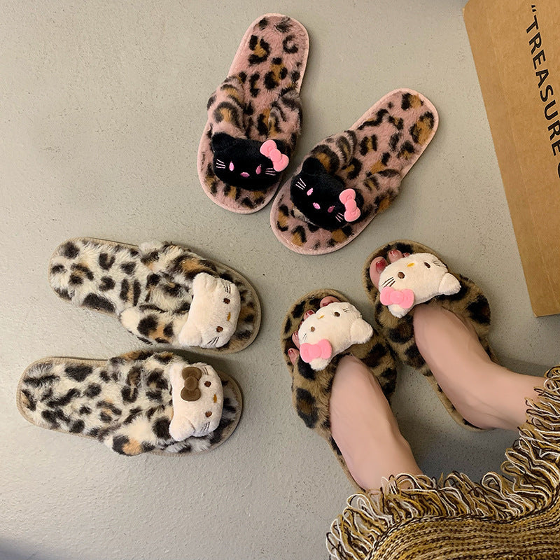 Damen Gemütliche Hausschuhe mit verspieltem Katzen-Design Stalluxe