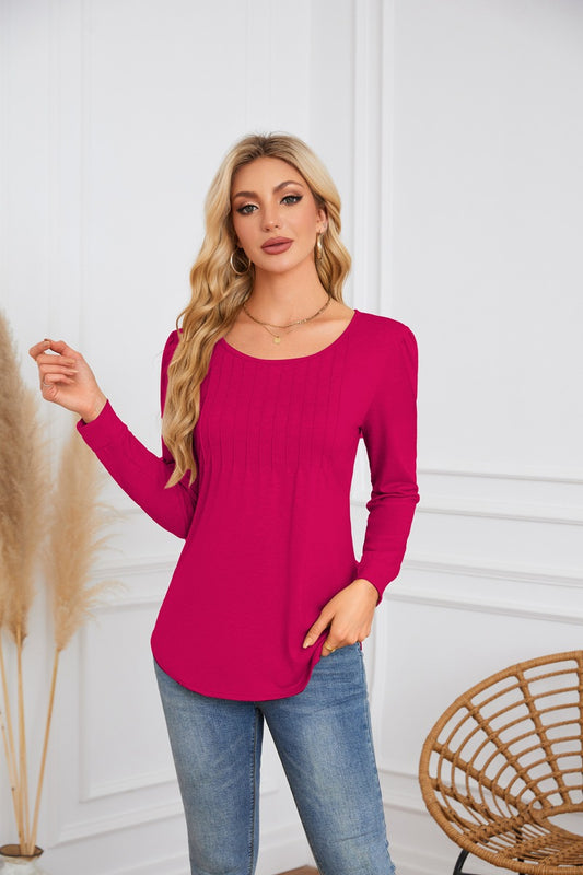 Damen elegante und bequeme Bluse mit Rippenstruktur Stalluxe
