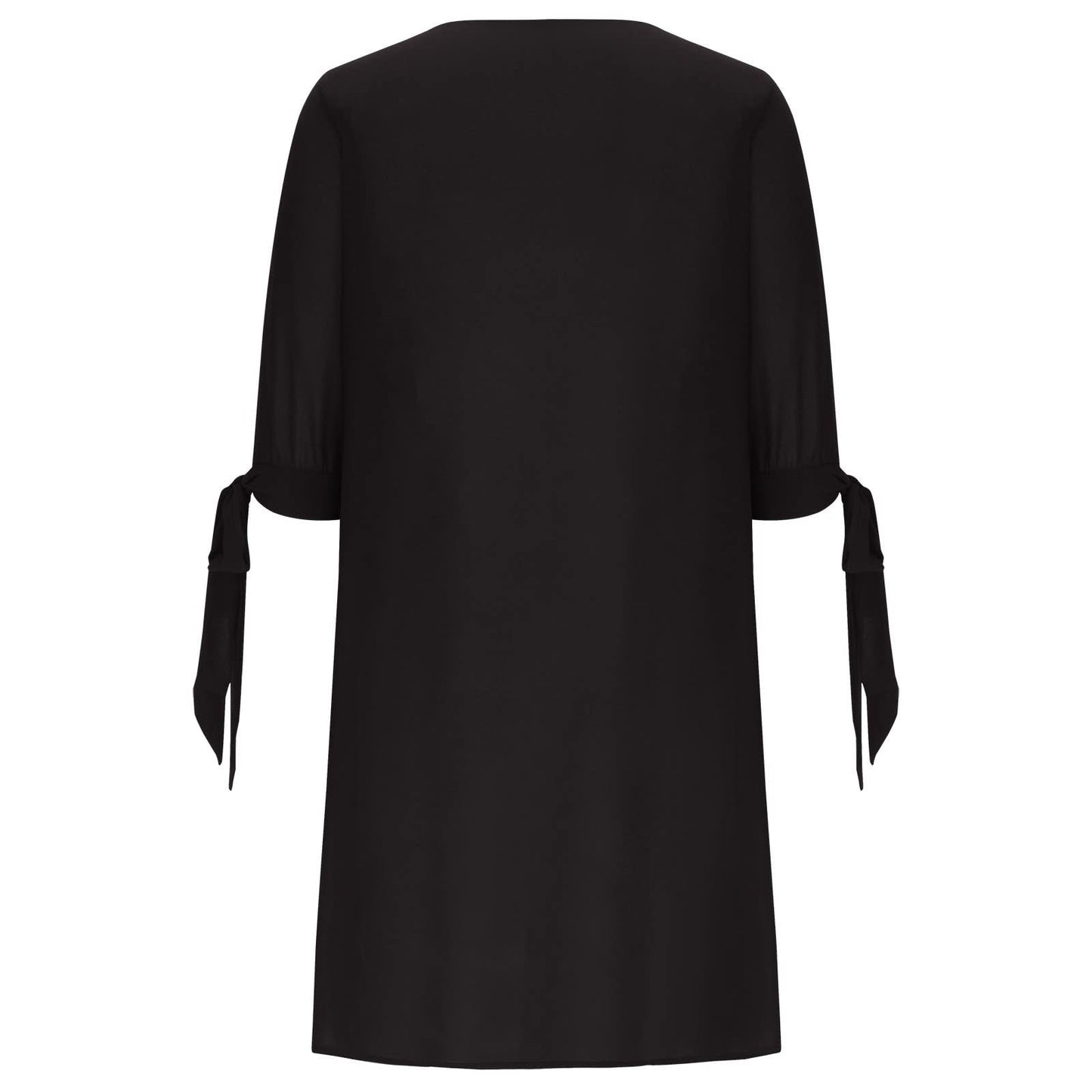 Damen elegantes Kleid mit glitzerndem V-Ausschnitt und Bindeärmel Stalluxe