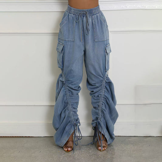 Damen Cargo-Hose mit einzigartigem Raffung und vielseitigen Taschen Stalluxe