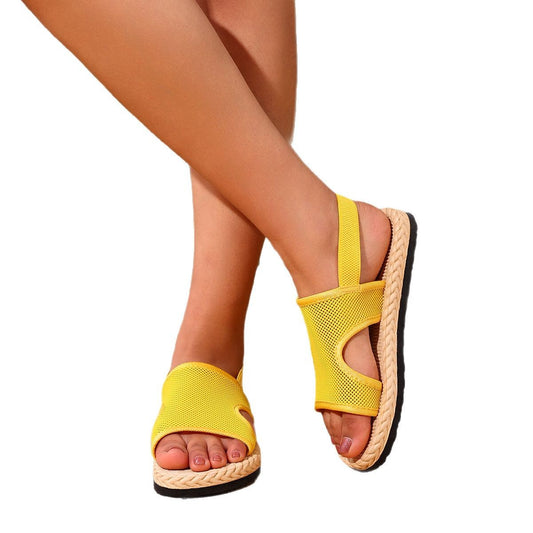Damen Atmungsaktive Sommer-Pantoletten mit elastischem Riemendesign Stalluxe