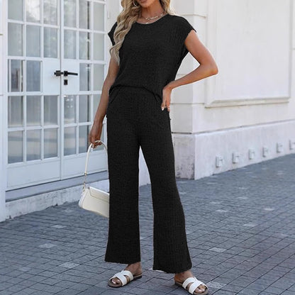 Damen gestrickter Zweiteiler-Anzug Stalluxe