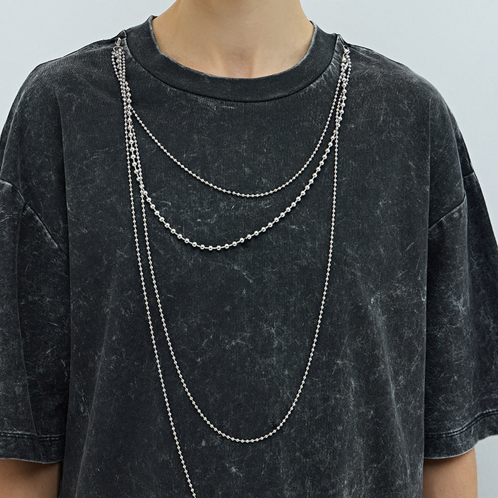 Damen Oversized T-Shirt mit dekorativem Kettenakzent Stalluxe