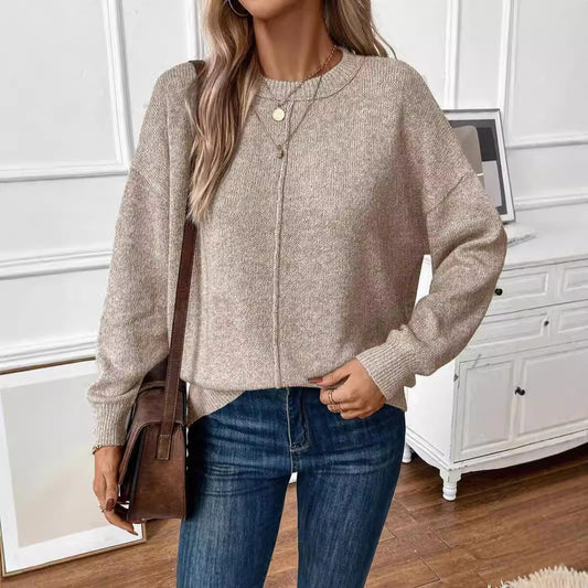 Damen gemütlicher Strickpullover mit lässigem Schnitt Stalluxe