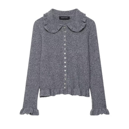 Damen Strickjacke mit kragen und dekorativem Knopfverschluss Stalluxe