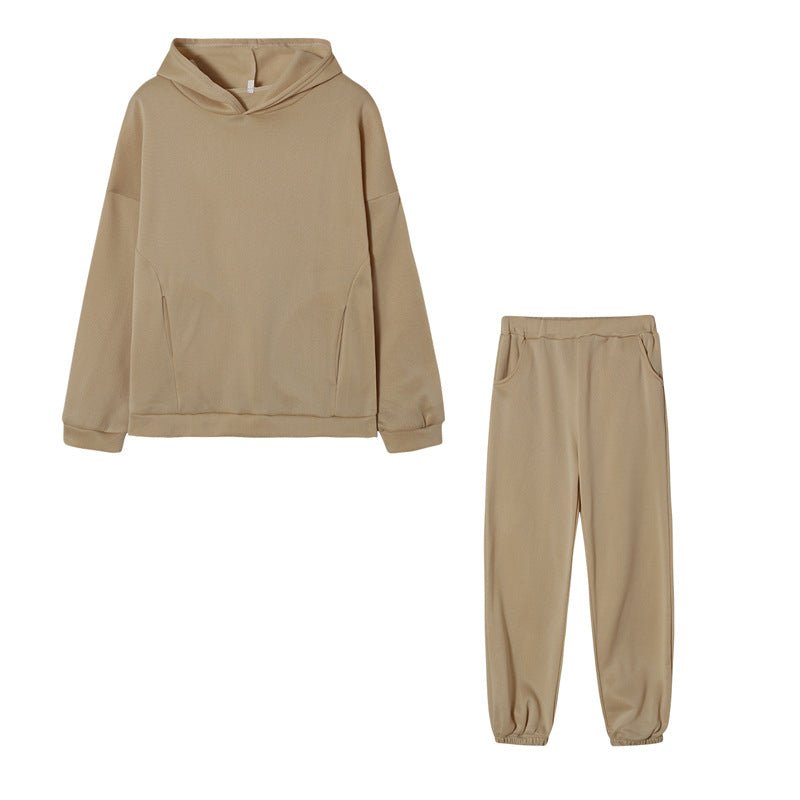 Damen bequeme Hoodie- und Jogginghose-Kombination Stalluxe