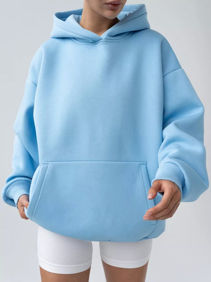 Damen Oversized Hoodie mit praktischem Kangaroo-Taschen-Design Stalluxe