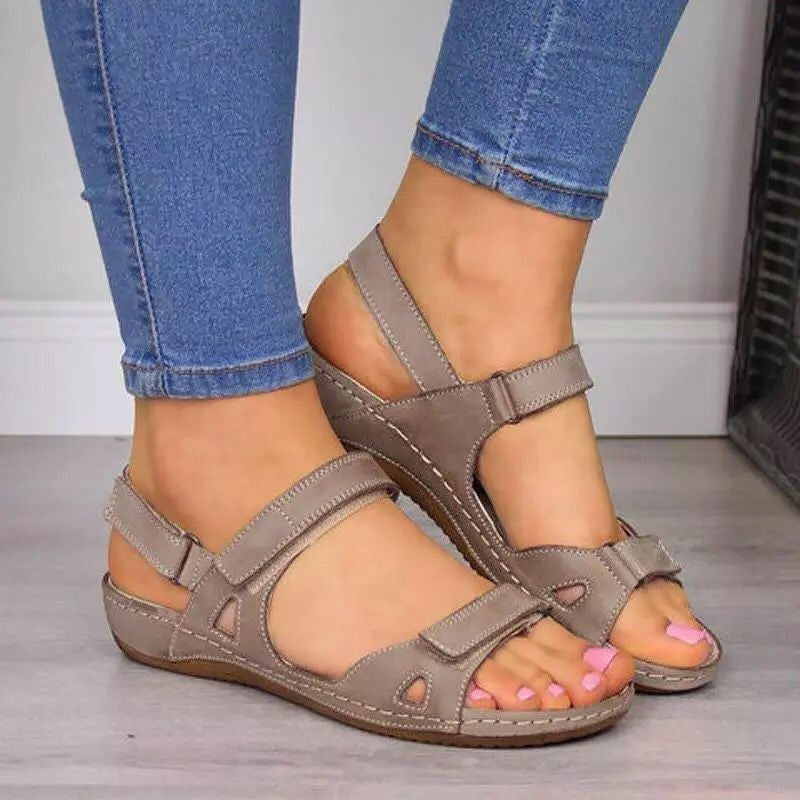 Damen Bequeme Riemensandaletten mit ergonomischer Sohle Stalluxe
