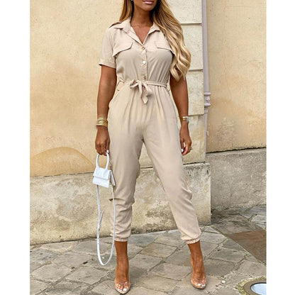 Damen Modischer Jumpsuit mit praktischen Taschen und tailliertem Schnitt Stalluxe