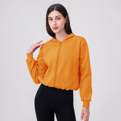 Damen sportliche Kapuzenjacke mit modischem Schnitt und elastischem Bund Stalluxe