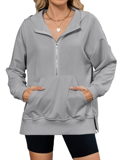 Damen Kapuzenpullover mit durchgehendem Reißverschluss und Taschen Stalluxe