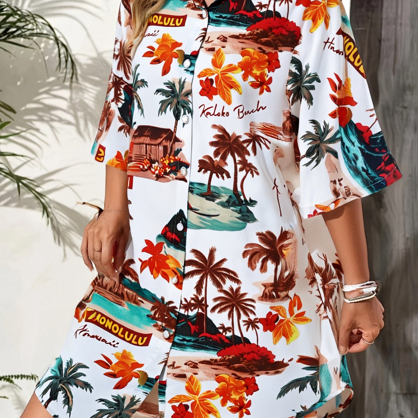 Damen Sommerliches Freizeitkleid mit farbenfrohem Blumenmuster und legerem Schnitt Stalluxe