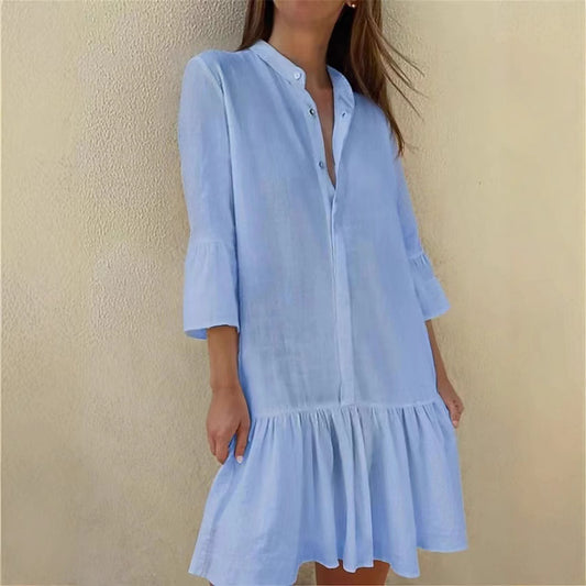 Damen Hemdkleid mit Rüschen Stalluxe