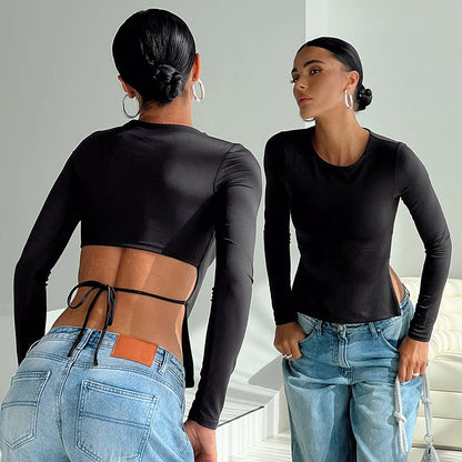 Damen langärmliges Fitnessshirt mit tailliertem Schnitt Stalluxe