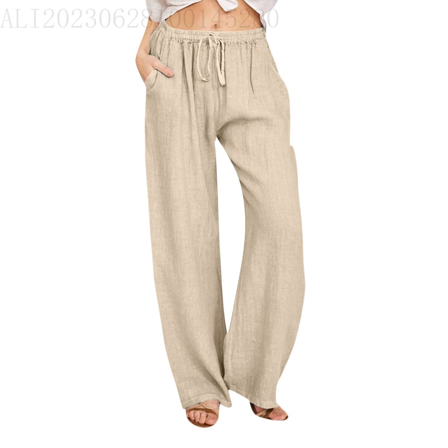 Damen weite Leinenhose Stalluxe