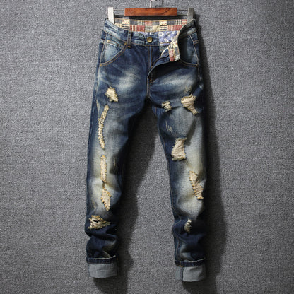 Herren Zerrissene Denim-Jeans mit lässigem Schnitt Stalluxe