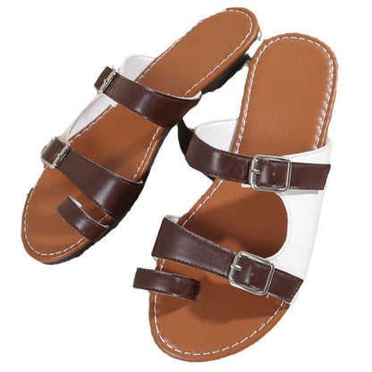 Damen Riemchen-Pantoletten mit verstellbaren Schnallen und ergonomischer Sohle Stalluxe