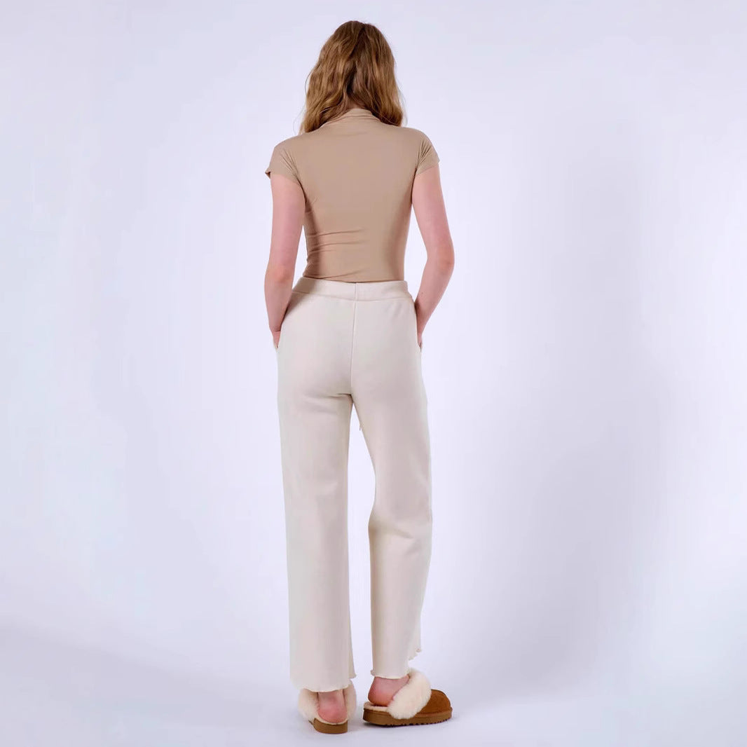 Damen weite Jersey-Hose mit elastischem Bund und praktischen Taschen Stalluxe