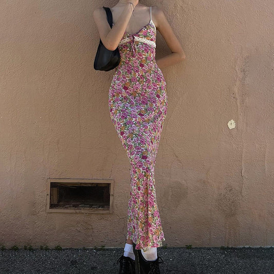 Damen Maxikleid mit floralem Muster Stalluxe