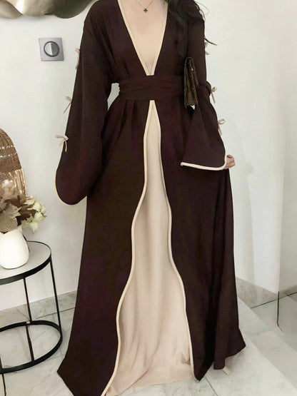 Damen Maxikleid mit eleganten Schleifendetails und fließendem Schnitt Stalluxe