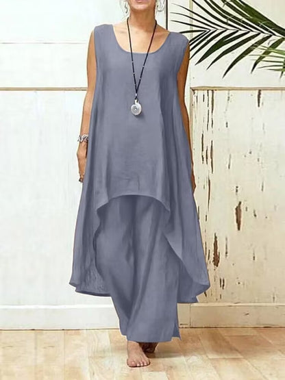 Women's Flowy Tunic Maxi Jumpsuit Stalluxe