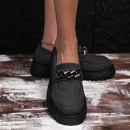 Damen Chunky Loafers mit Ketten-Applikation und robustem Profil Stalluxe