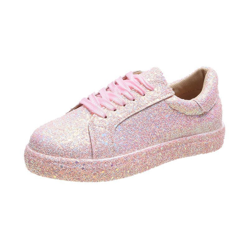 Damen Glitzernde Freizeit-Sneaker mit atmungsaktiver Sohle und rutschfestem Design Stalluxe